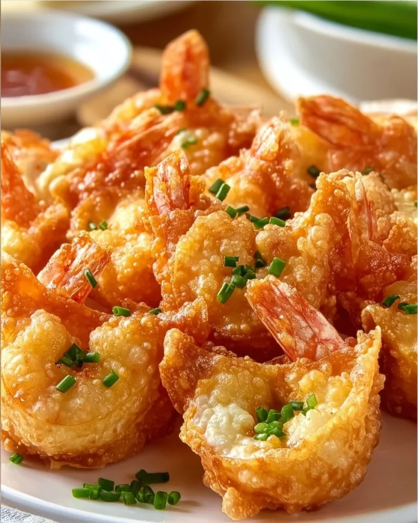 Shrimp and cream cheese wontons served with dipping sauce
