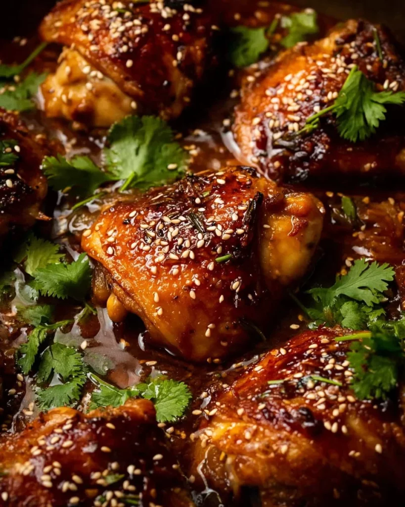 Delicious sticky honey soy chicken baked to perfection